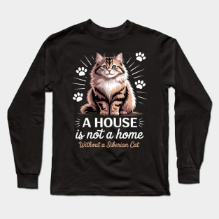 Russian Longhair Cat Sunshine Siberian Forest Cat Long Sleeve T-Shirt
